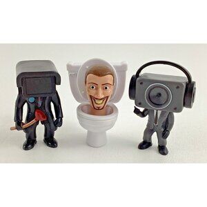 Skibidi Toilet Speakerman Plunger Man Action Figures YouTube Bonkers 2024 Lot